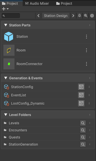 JumpDeck panel in the Unity Project window